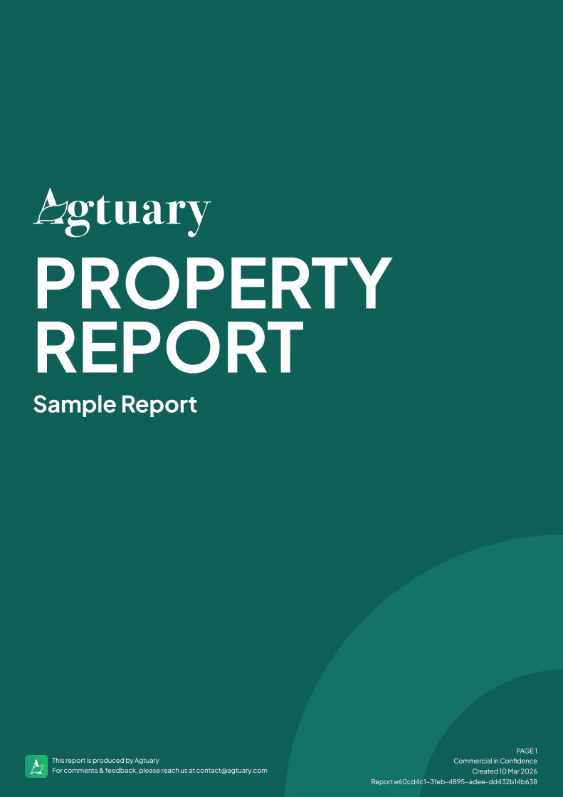 Agtuary Property Report sample cover